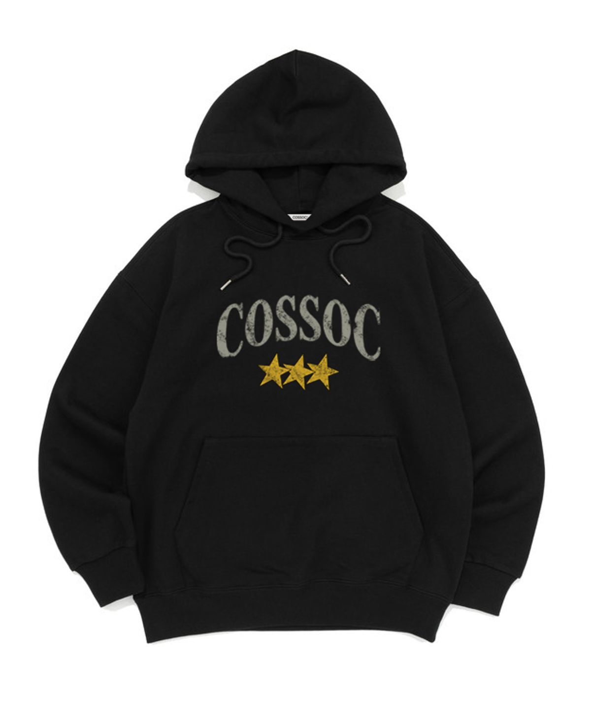 코소(COSO) 스타 크랙 후드 티셔츠(BLACK)