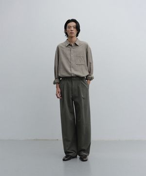 Structure Curved Slacks (Khaki Brown)