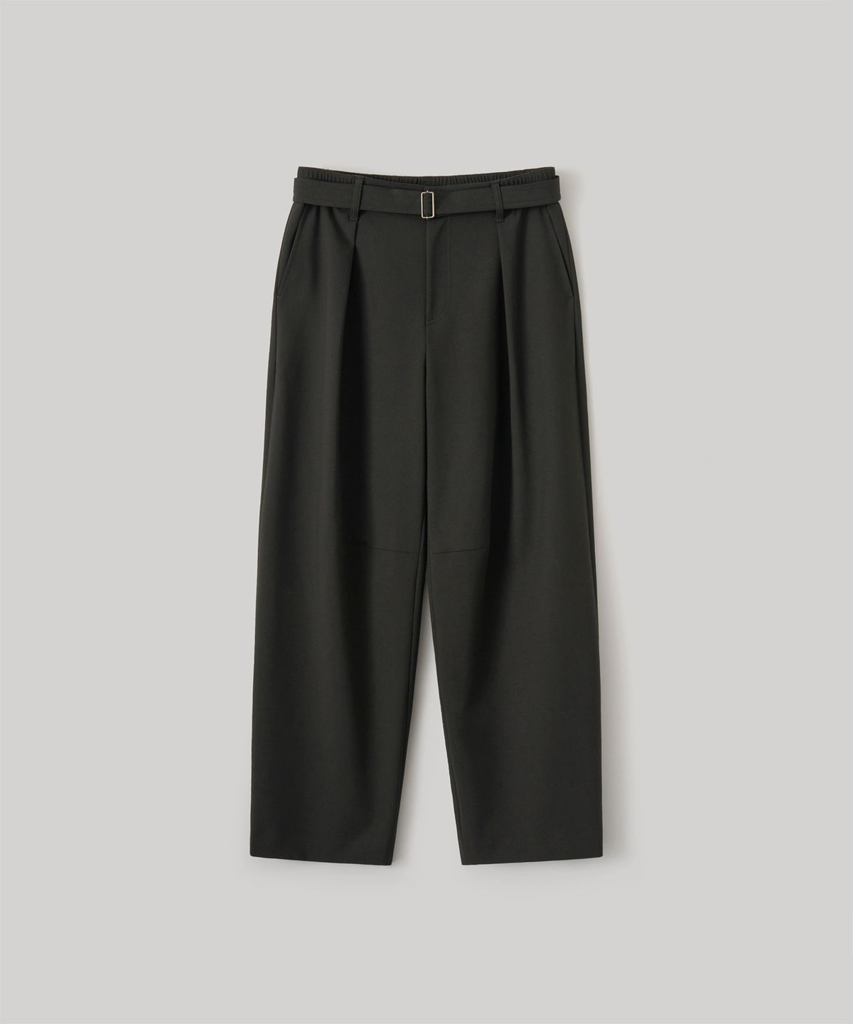 어나더 오피스(ANOTHER OFFICE) Structure Curved Slacks (Black)