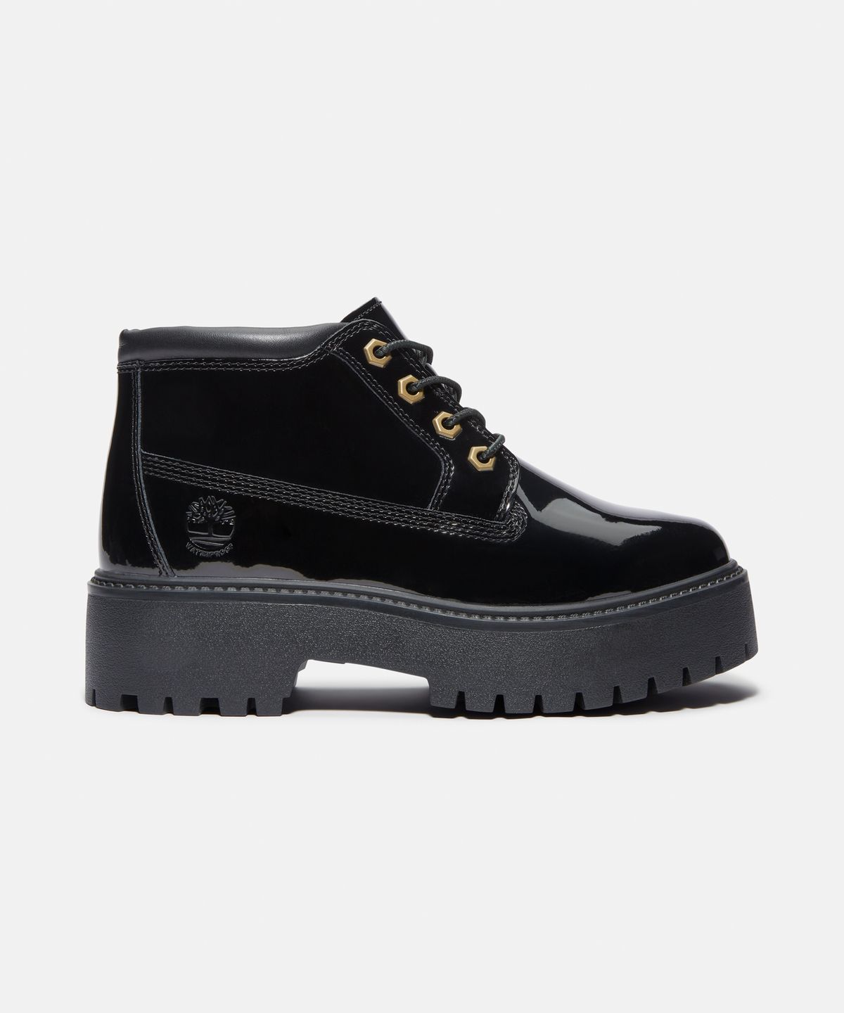 팀버랜드(TIMBERLAND) (여성) 스톤 스트릿 미드 레이스 워터프루프 부츠 - 블랙 / A2HA9-EL6