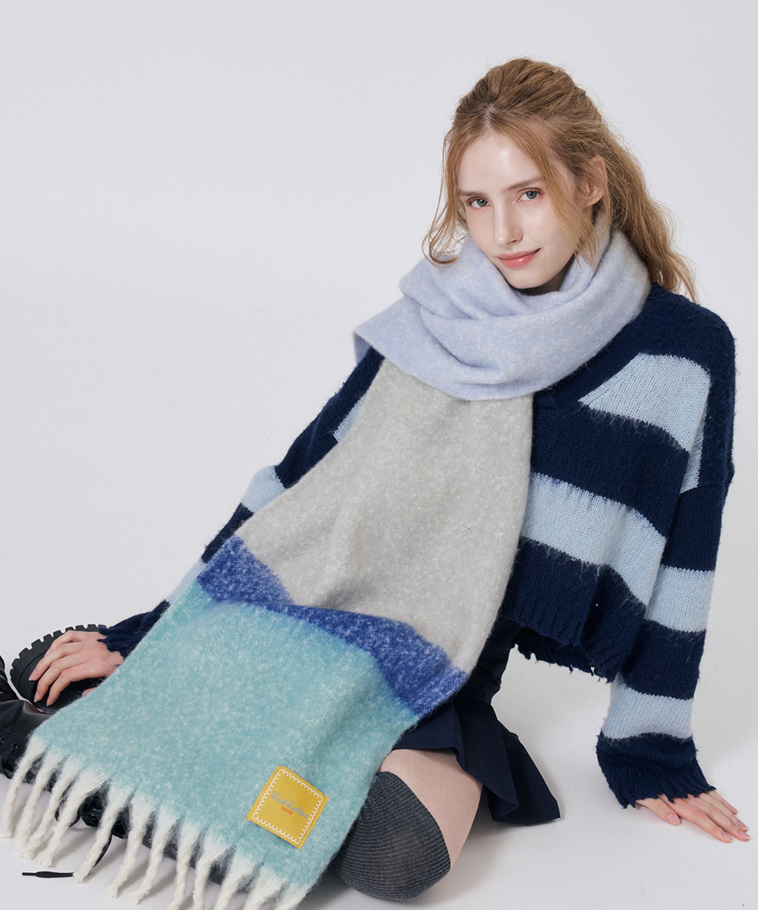 MUSINSA | LOUIS QUATORZE SCARF Greenland Tootum Mohair Muffler