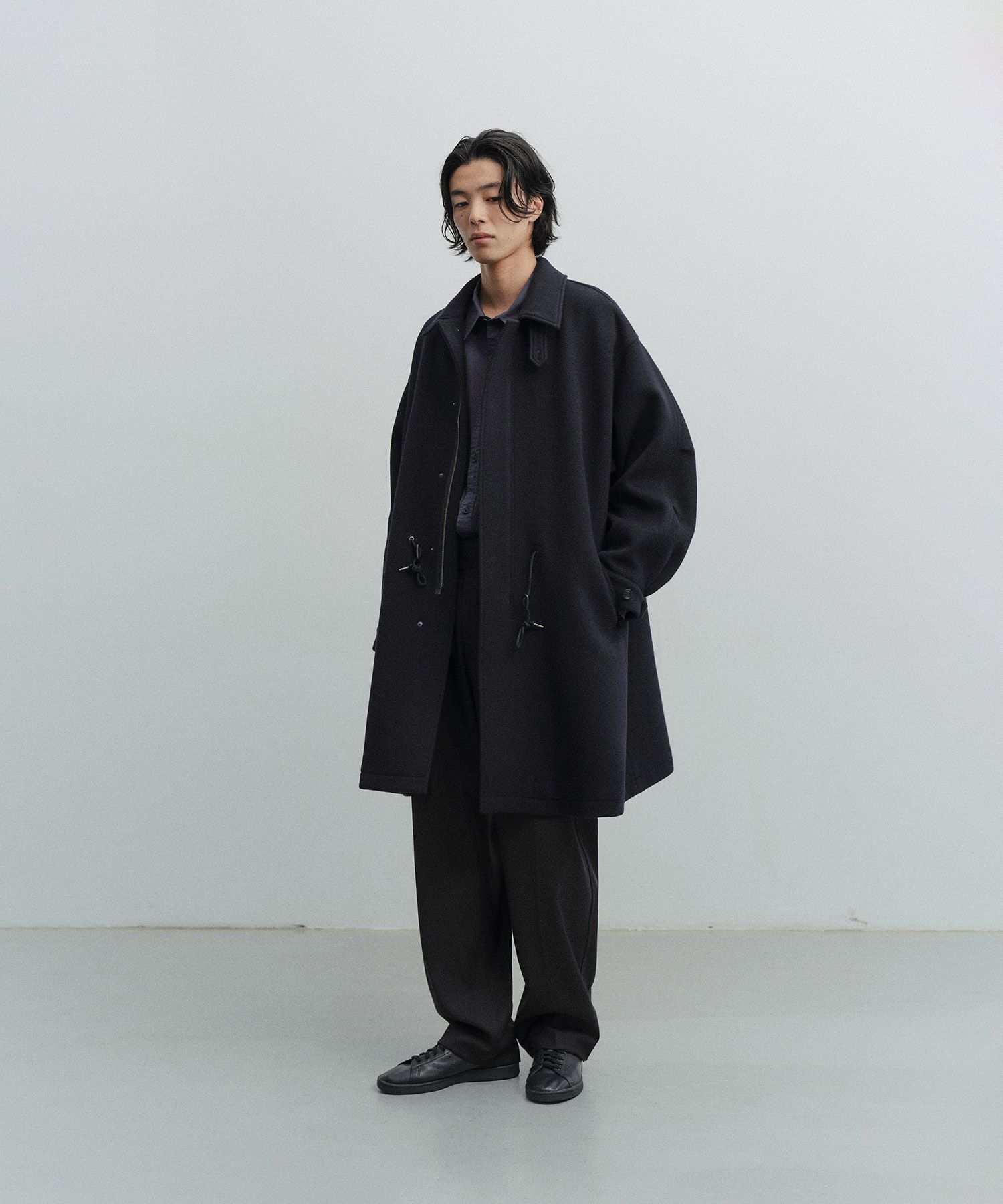 MUSINSA | ANOTHER OFFICE Library Wool Mods Coat (Dark Navy)