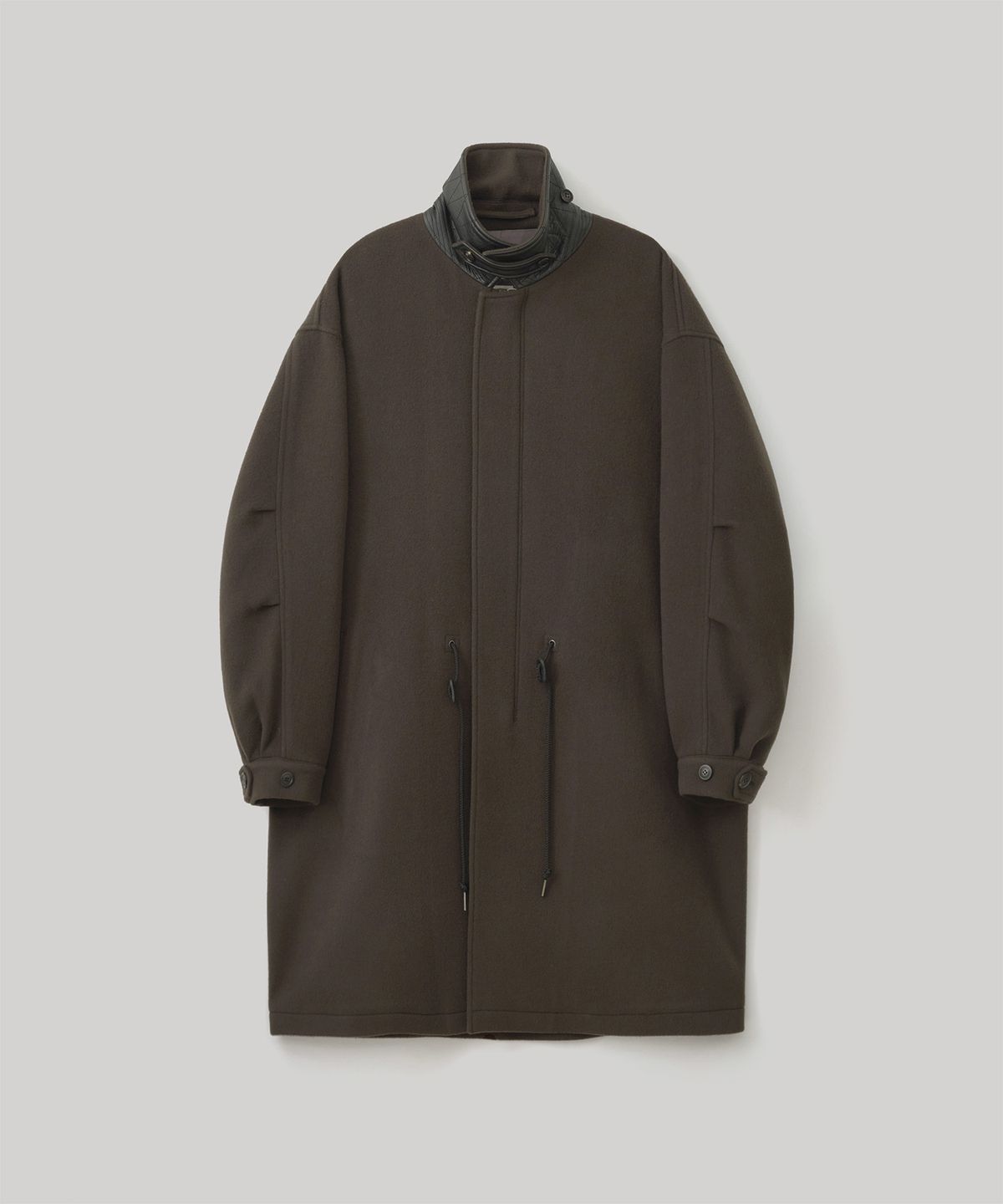 어나더 오피스(ANOTHER OFFICE) Library Wool Mods Coat (Charcoal Brown)