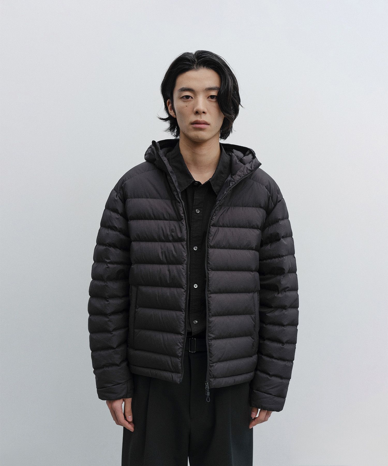ANOTHER OFFICE　man Down Jacket black MUSINSA | ANOTHER OFFICE Cloudy Paneled Down Jacket (Almost Black)