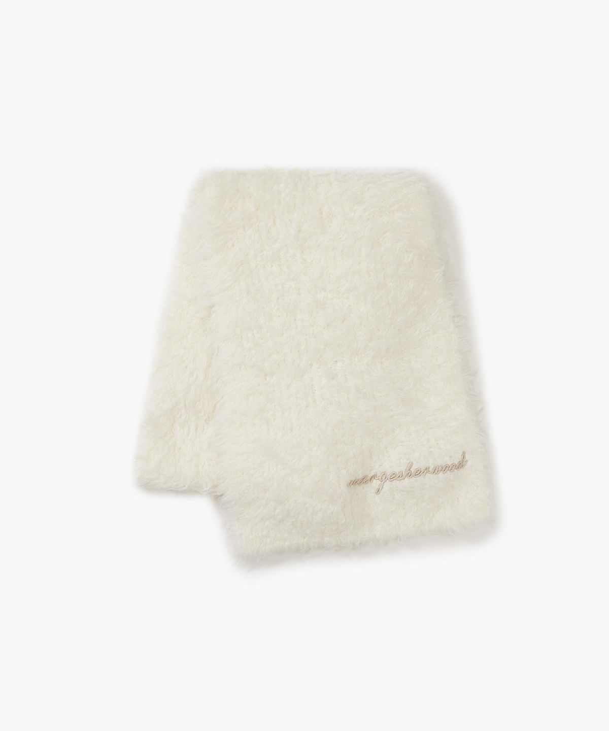 마지셔우드(MARGESHERWOOD) HAIRY WOOL MUFFLER_ivory