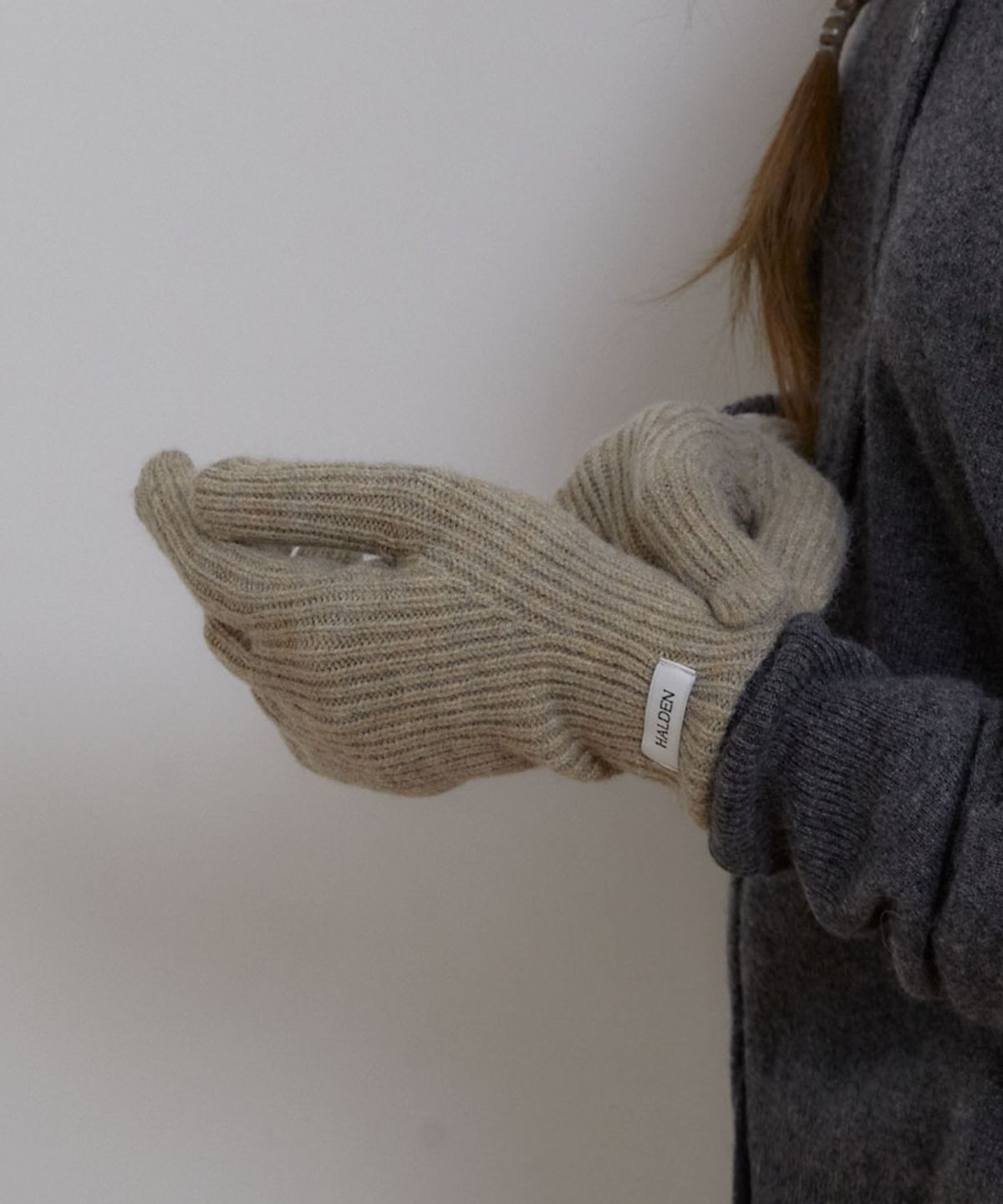 할렌(HALDEN) warm rib gloves (G016_beige)
