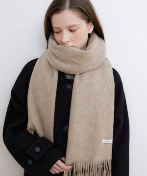 classic heavy wool 100 muffler (M042_mocha)