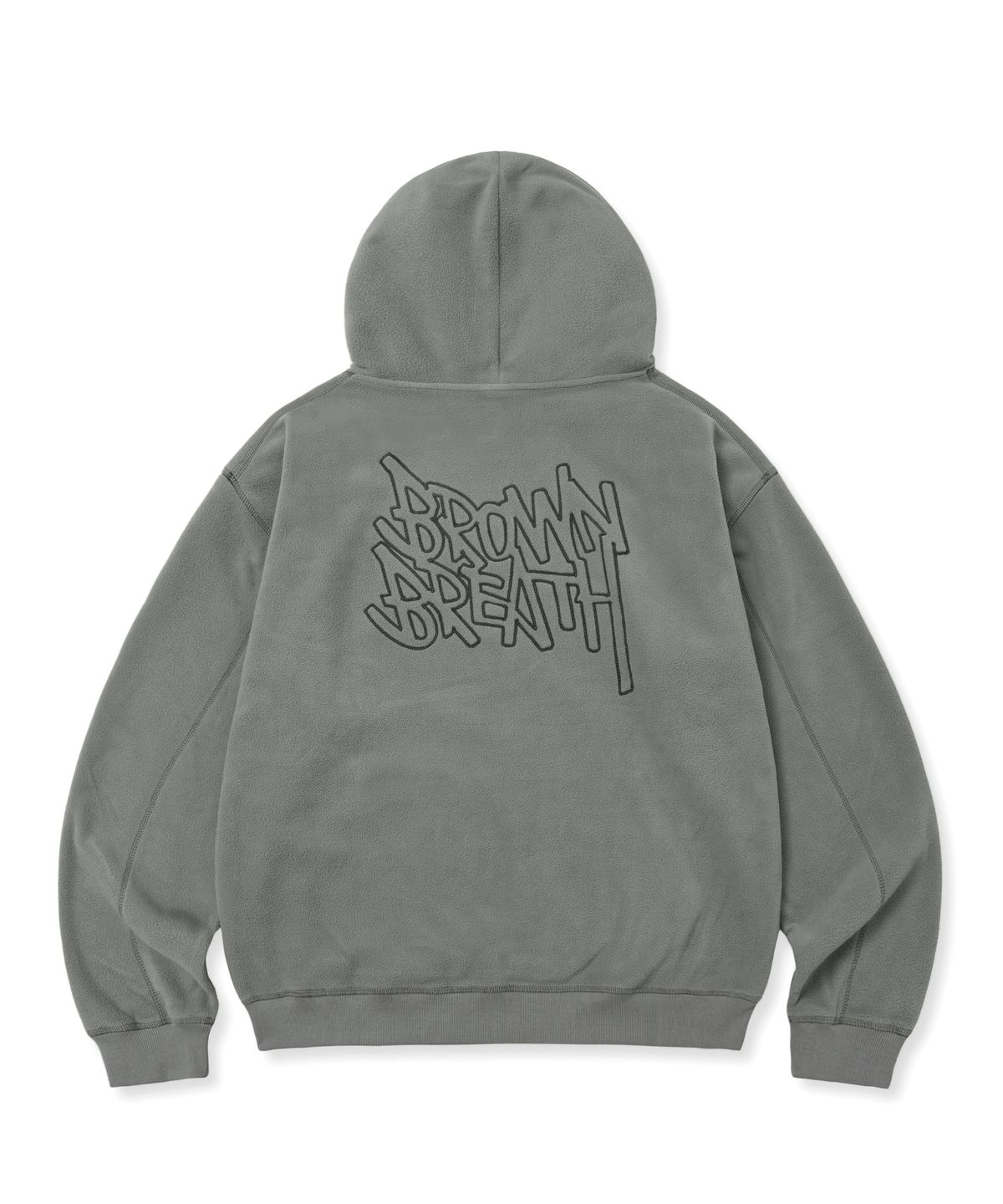 브라운브레스(BROWNBREATH) STITCH FLEECE HOODIE - GREY