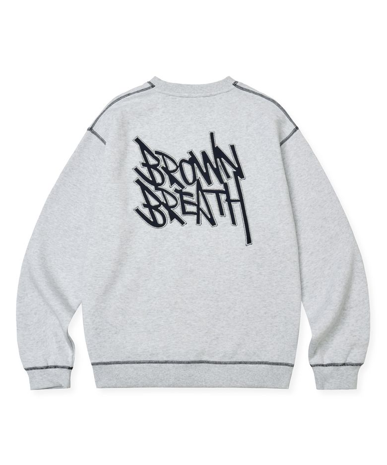 TAG APPLIQUE CREWNECK - ASH