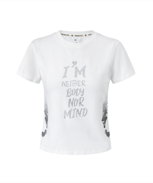 NEITHER BODY NOR MIND 세미크롭 반팔티 (2컬러)