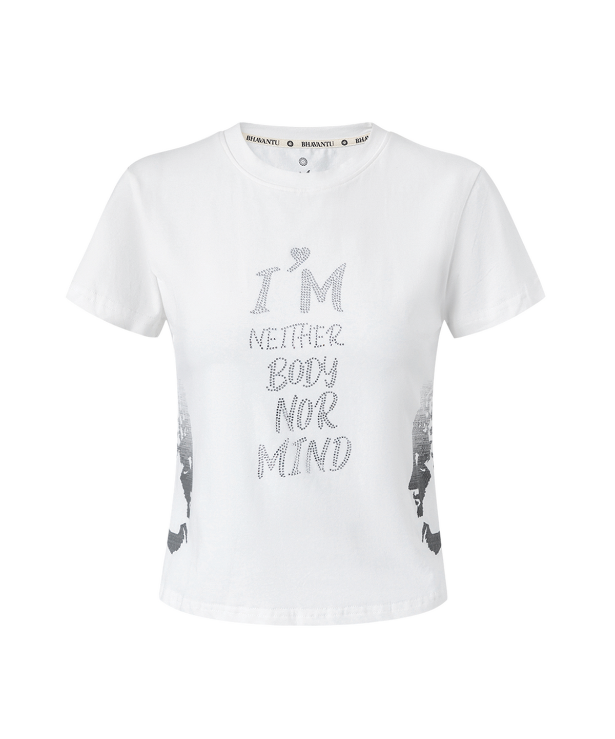 바반투(BHAVANTU) NEITHER BODY NOR MIND 세미크롭 반팔티 (2컬러)