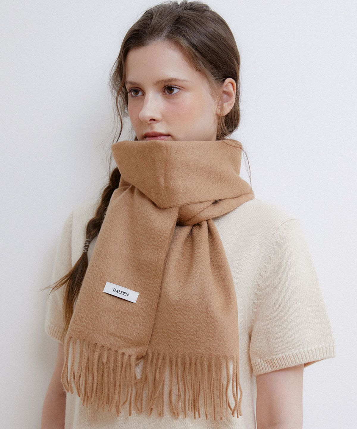 할렌(HALDEN) premium pure cashmere 100 muffler (M043_beige)