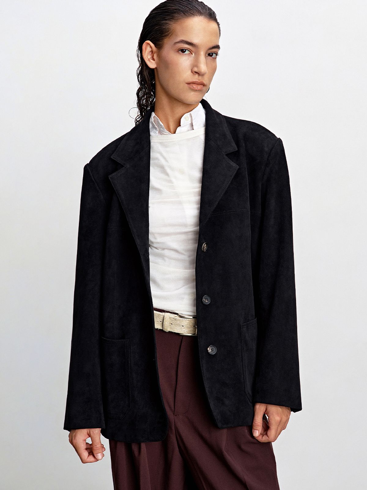 해브레스(HAVELESS) LINA SUEDE JACKET BLACK