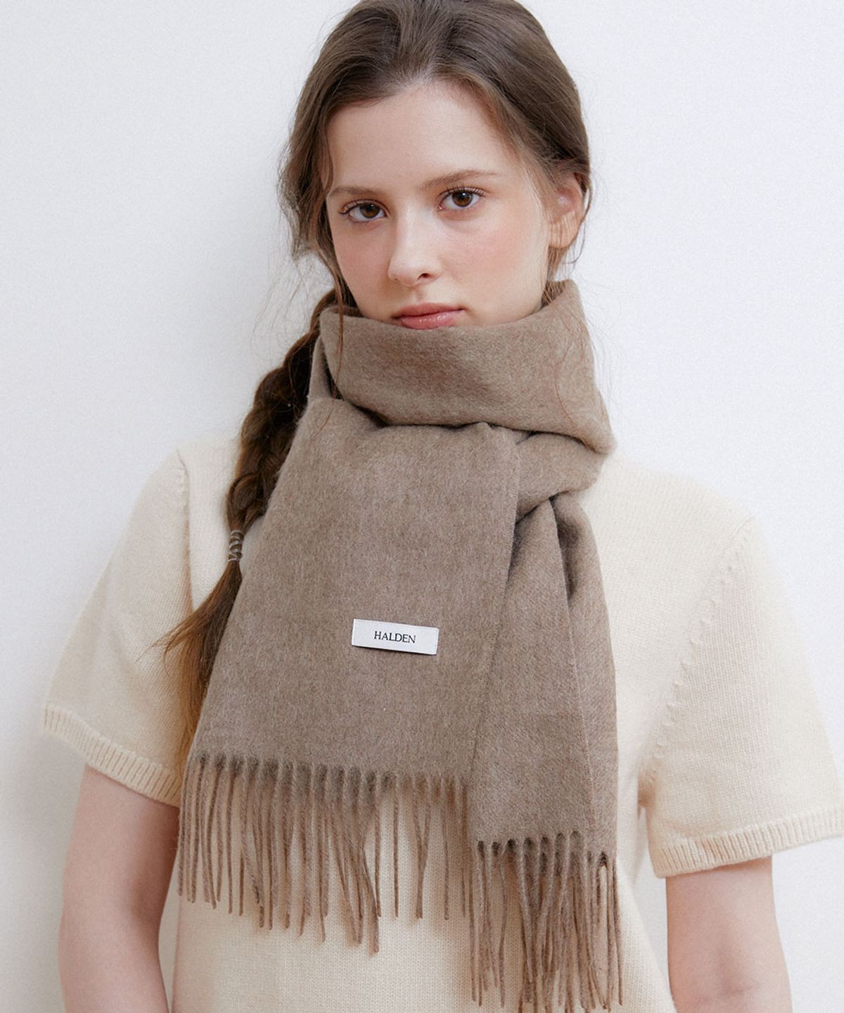 할렌(HALDEN) premium pure cashmere 100 muffler (M043_mocha)