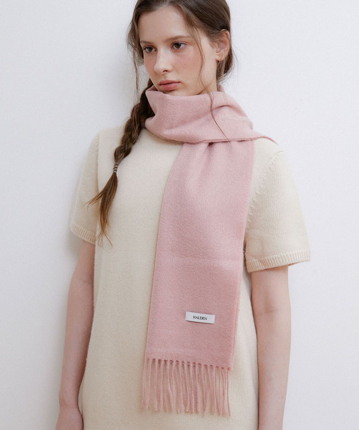 할렌(HALDEN) premium pure cashmere 100 muffler (M043_pink)