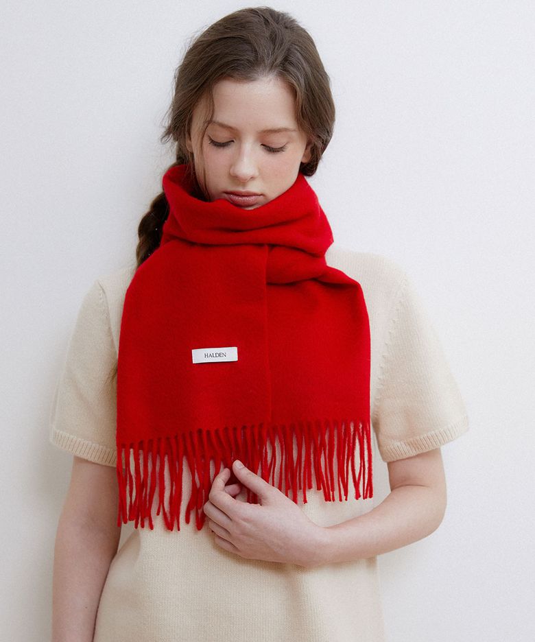 premium pure cashmere 100 muffler (M043_red)