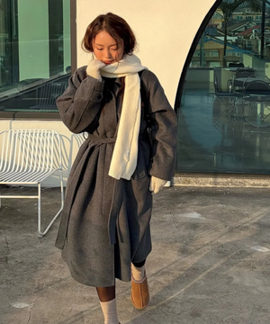 발마칸 싱글 핸드메이드 롱코트 [CHARCOAL] / WBE3L10510