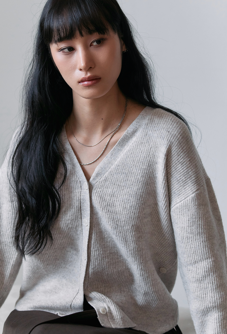 투웨이 니트 가디건 (Gray)