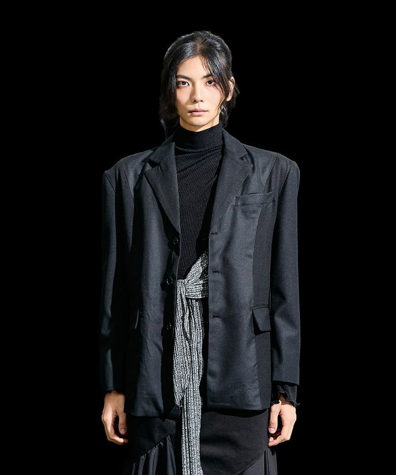 Two type mixed Jacket Black