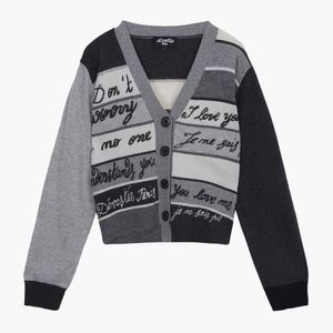 레터링 자카드 가디건 (S5FWCA008)