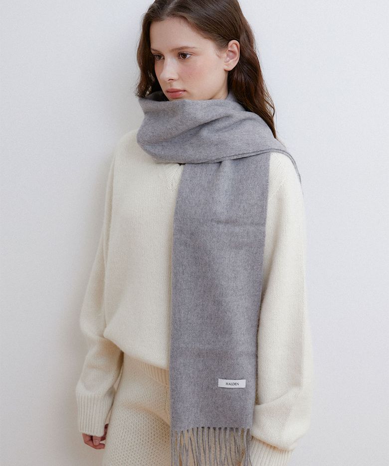 essential cashmere 100 muffler (M044_grey)