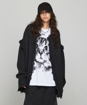 [런웨이] 오버핏 가디건_차콜