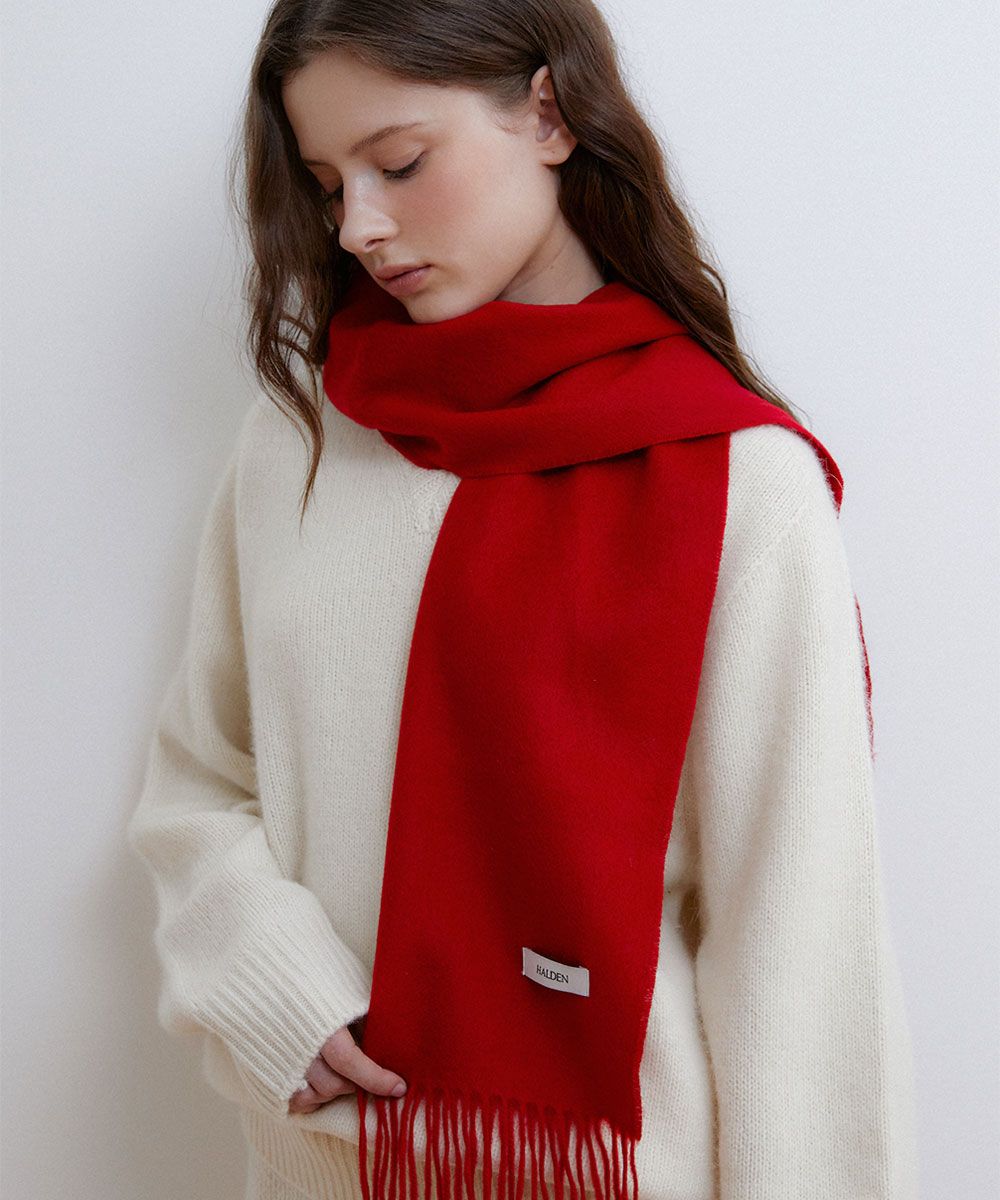 MUSINSA公式 | HALDEN essential cashmere 100 muffler (M044_red)