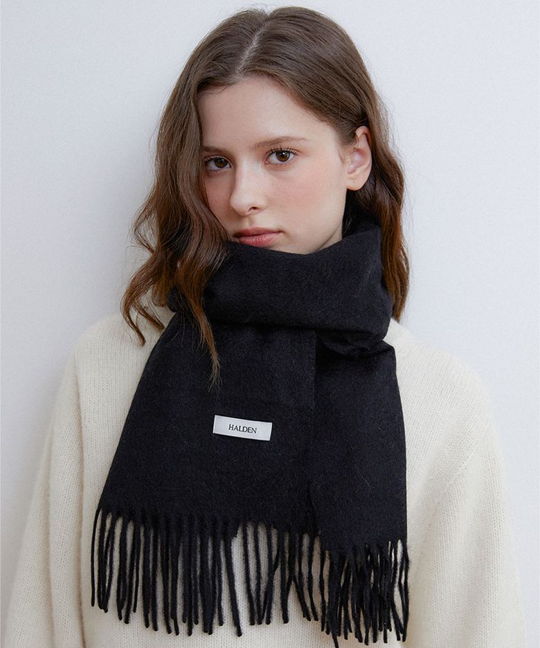 essential cashmere 100 muffler (M044_black)
