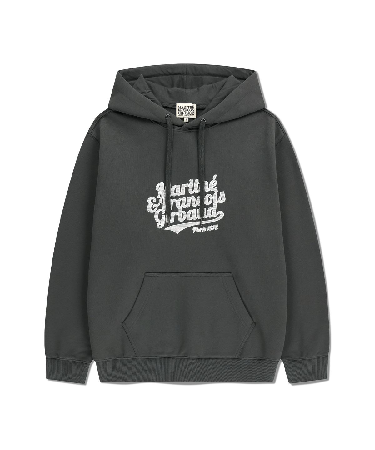 마리떼 프랑소와 저버(MARITHÉ + FRANҪOIS GIRBAUD) VINTAGE LOGO HOODIE (BRUSHED) charcoal
