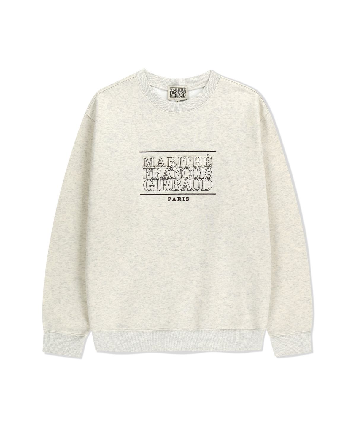 마리떼 프랑소와 저버(MARITHÉ + FRANҪOIS GIRBAUD) STITCH CLASSIC LOGO SWEATSHIRT oatmeal