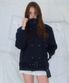 Belt Half-neck Wool Jacket [Dark Navy]