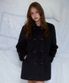 Two-button Wool Half Coat [Black]