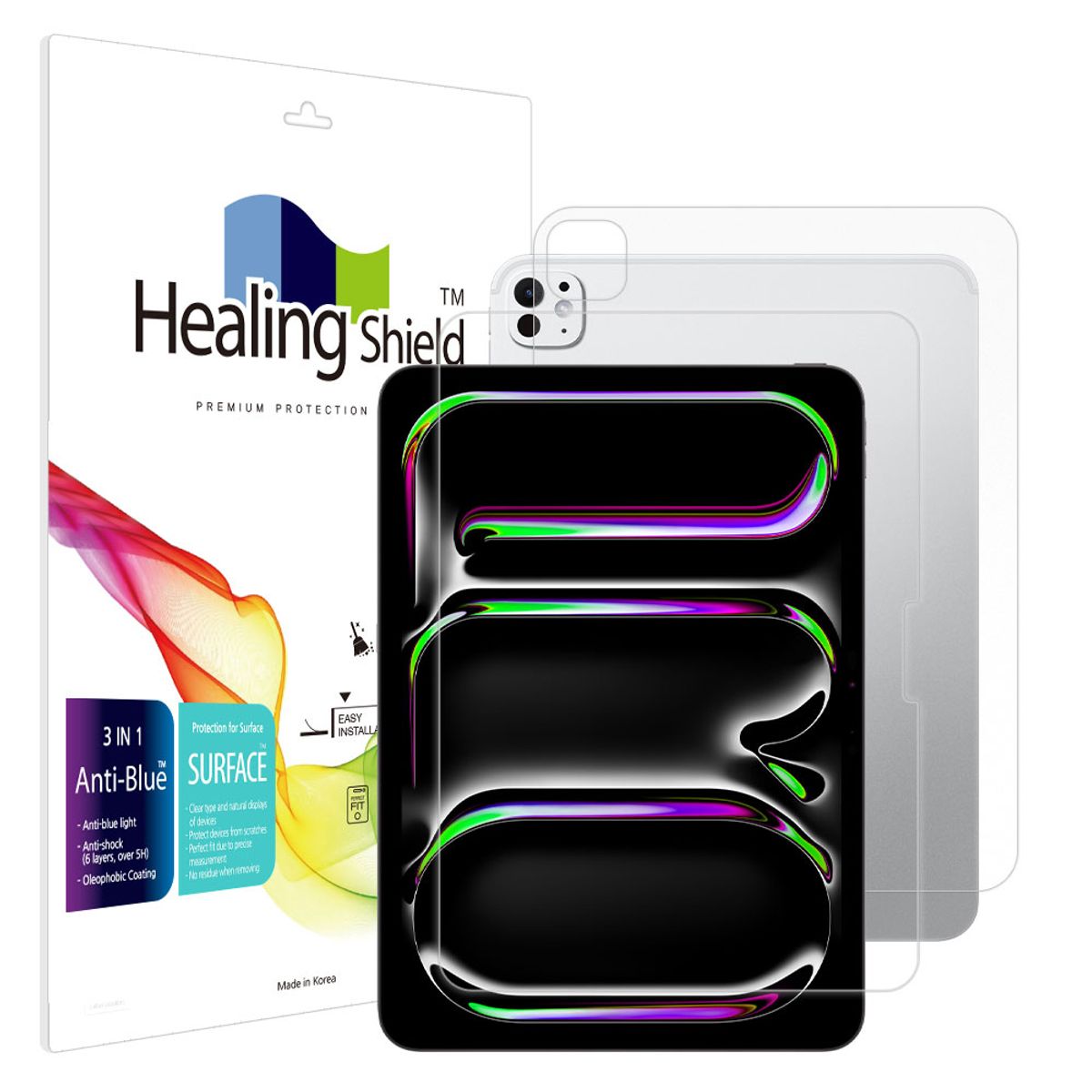 힐링쉴드(HEALINGSHIELD) 아이패드 프로 8세대 11 M5 블루라이트차단 액정보호필름1매 후면1매