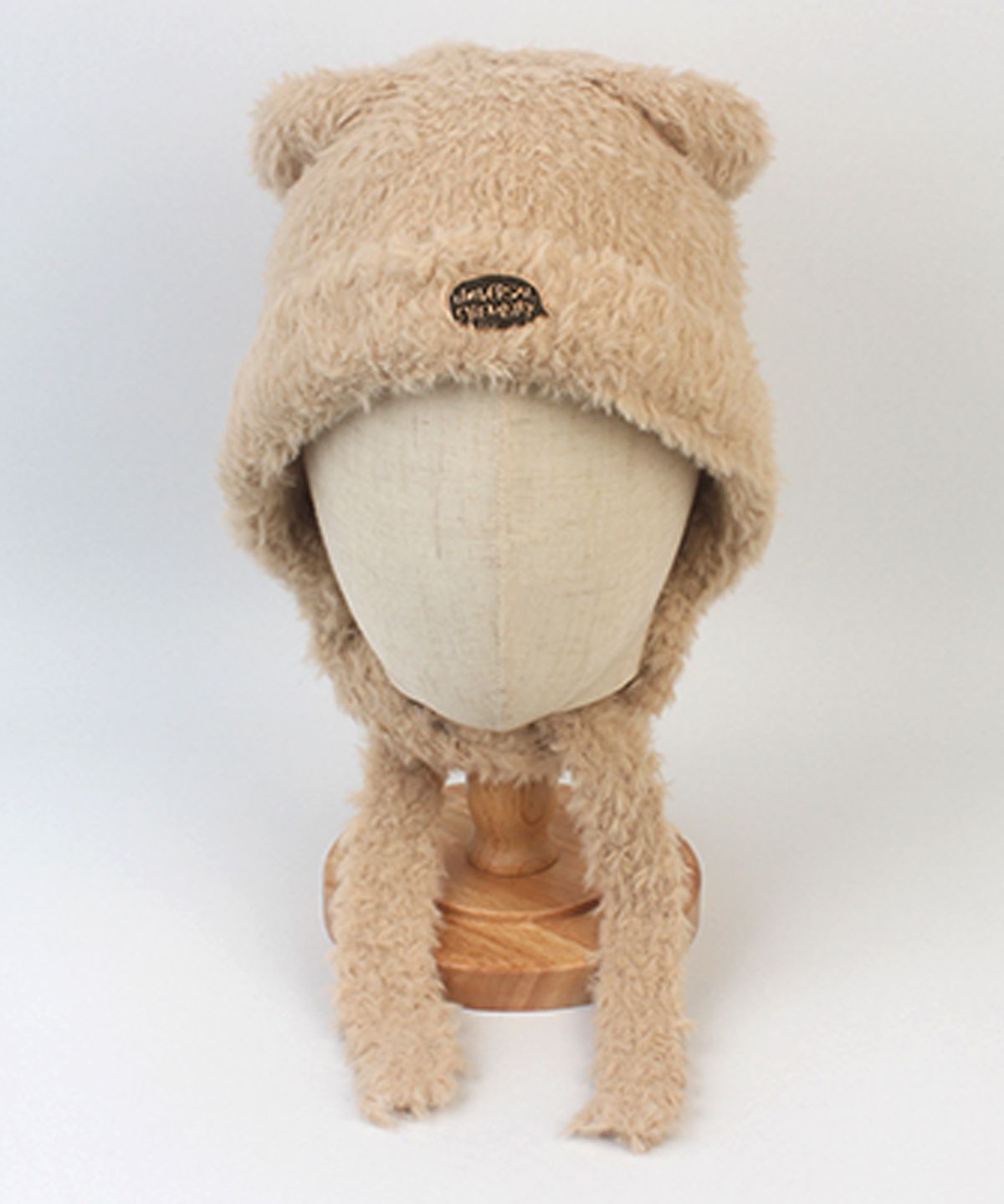유니버셜 케미스트리(UNIVERSAL CHEMISTRY) Bear Fur Beige Bonnet Hat 털모자