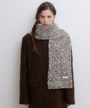 bokashi boucle touch muffler (M045_ivorybrown)