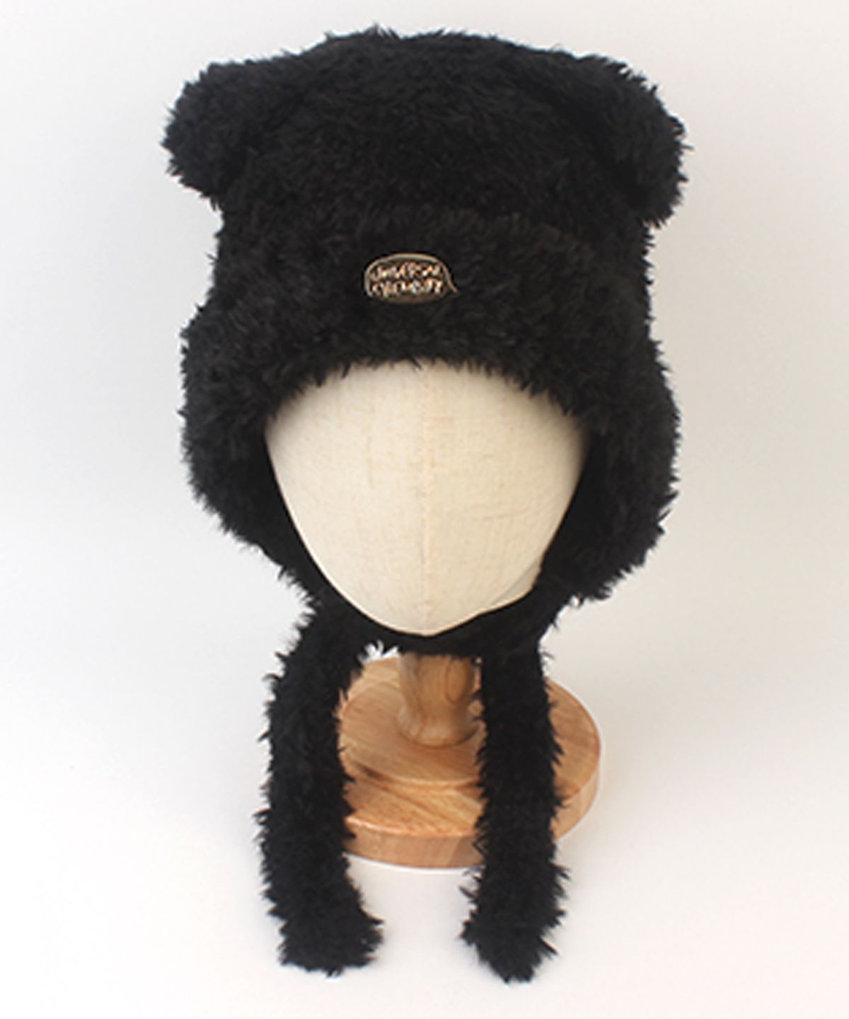 유니버셜 케미스트리(UNIVERSAL CHEMISTRY) Bear Fur Black Bonnet Hat 털모자