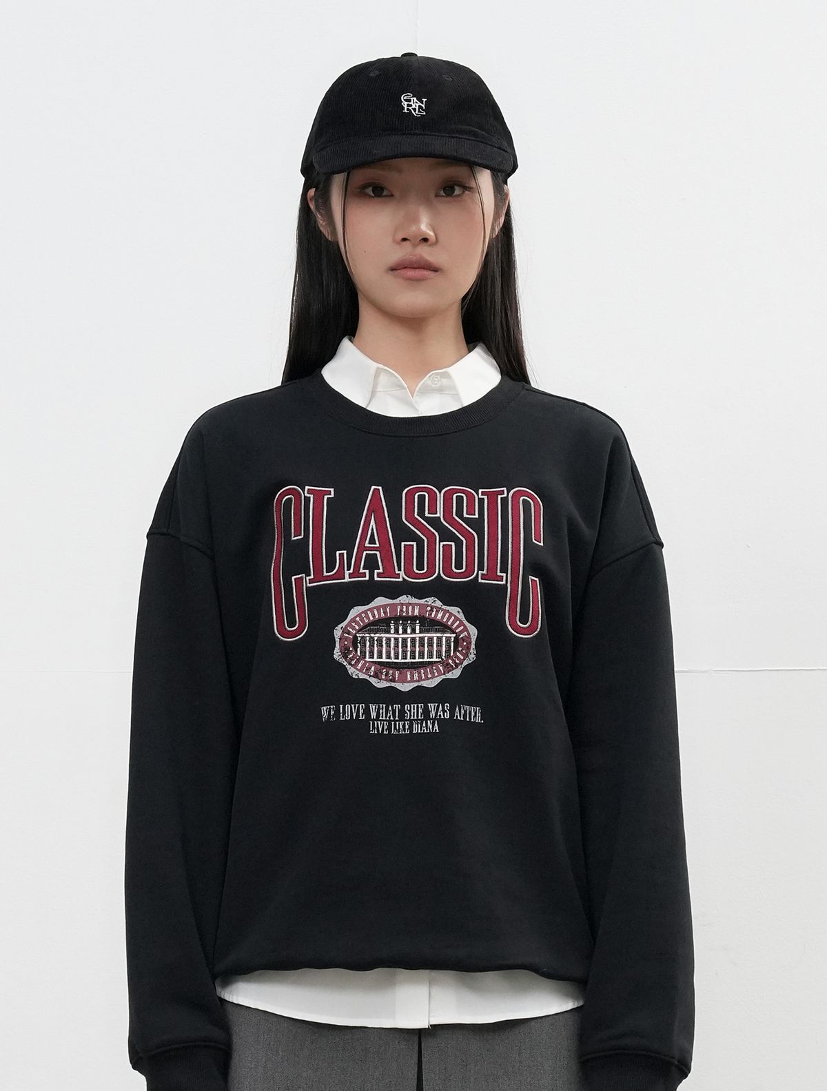 제너럴아이디어(GENERALIDEA) UNISEX 코듀로이 GNRL 로고 볼캡 [BLACK] / SBE3U91005