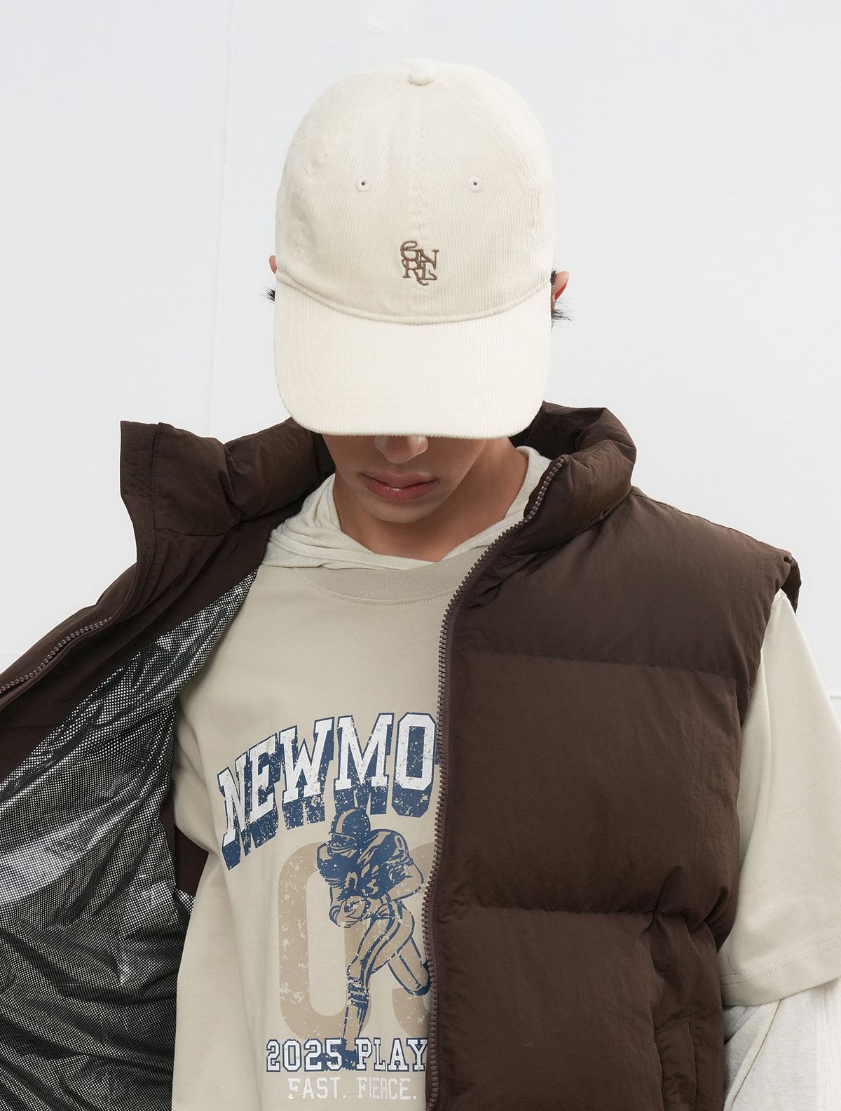 제너럴아이디어(GENERALIDEA) UNISEX 코듀로이 GNRL 로고 볼캡 [CREAM] / SBE3U91005