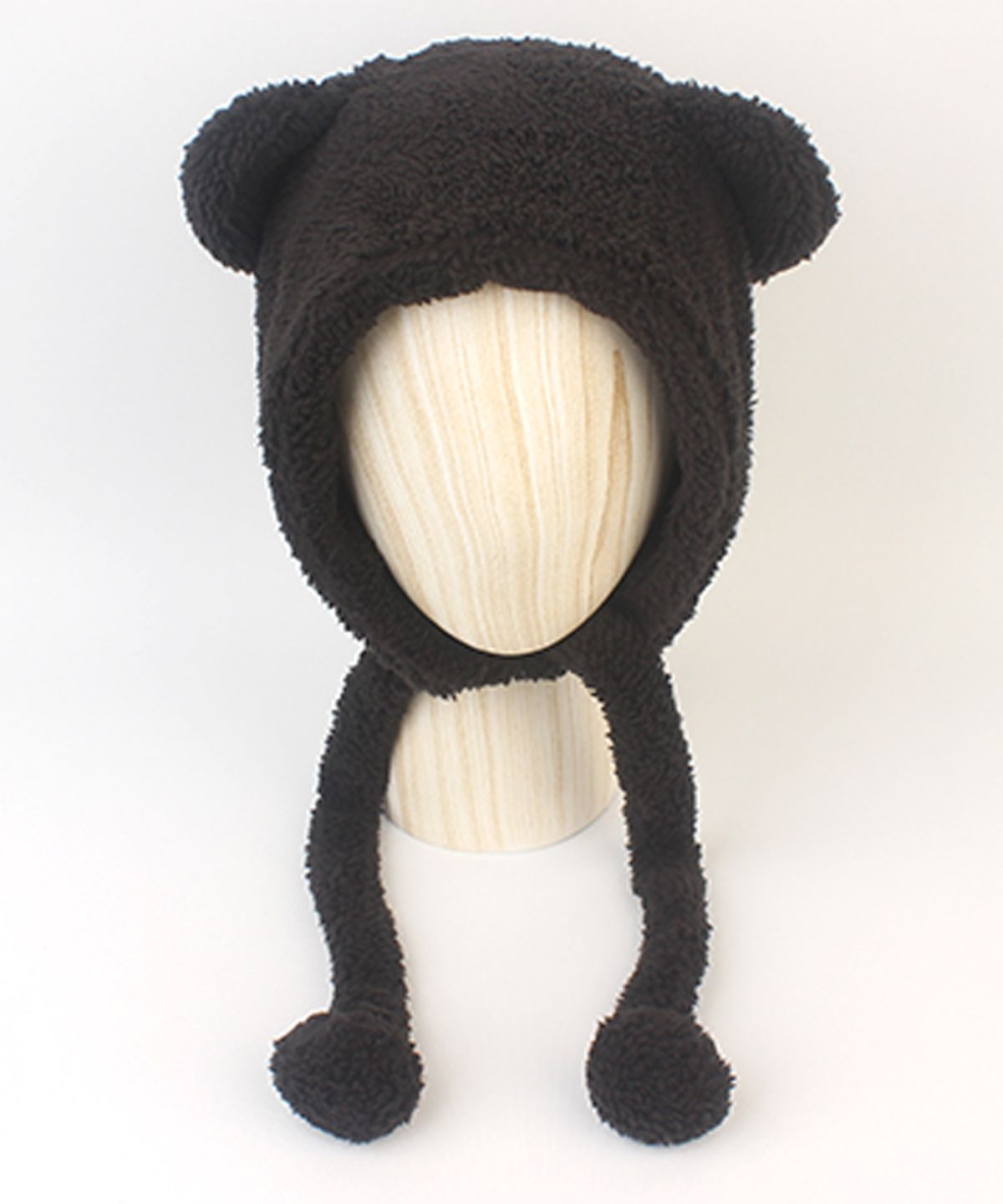 유니버셜 케미스트리(UNIVERSAL CHEMISTRY) Bear Soft Fleece Black Bonnet Hat 곰돌이모자