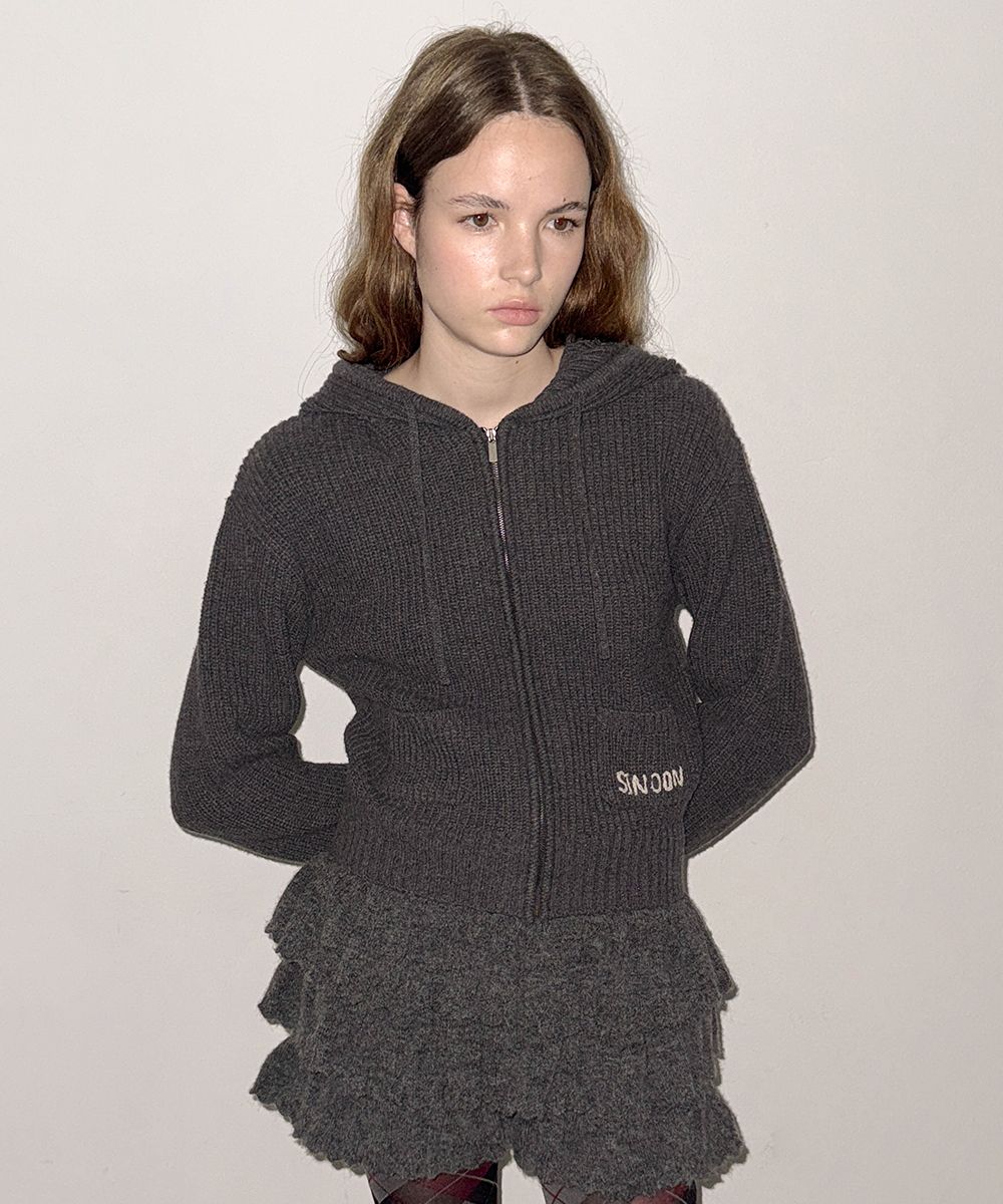 [新品]シヌーンSinoonハーフコートブラック ジュニアセグンドインテシオン中綿ハーフコート Black