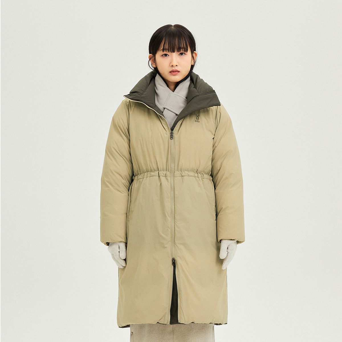 디오디(DOD) 여성) 리버시블 D7 롱다운자켓(D.CHARCOAL GREY)