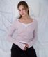 V-neck Button Long Sleeve [Pink]