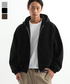 노드 크롭 오버핏 후드집업  ( 3Color )