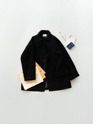 시티 울 하프 코트 (블랙)