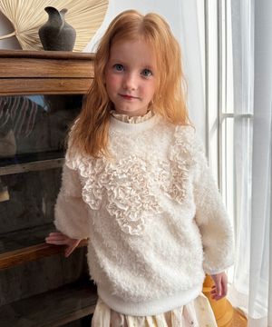 푸디 플러프 프릴 맨투맨_아이보리