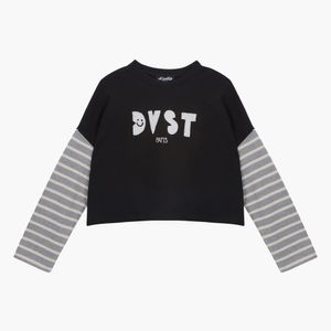 DVST 스트라이프 티셔츠 BLACK (S5FWTP002)