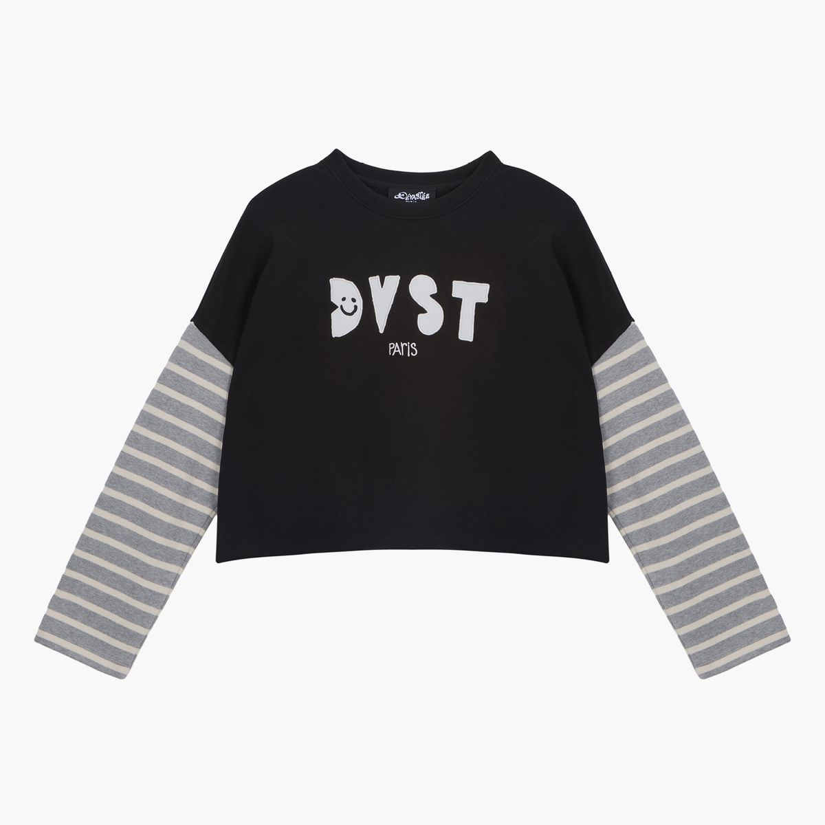 데바스테(DEVASTEE) DVST 스트라이프 티셔츠 BLACK (S5FWTP002)