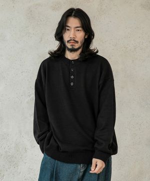 올데이즈 코튼 헨리넥 니트 3컬러