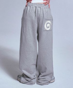 [UNISEX]G SYMBOL 자수 트레이닝 핀턱 와이드 팬츠_2color