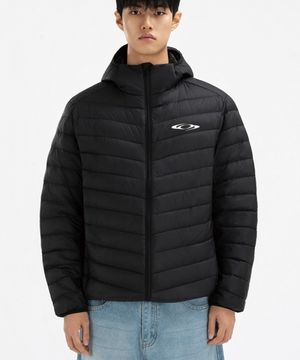 라이트웨이트 후디드 오리털 패딩 블랙